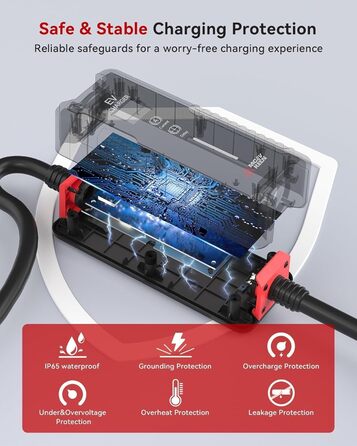 Кабель для зарядки електромобіля Type 2 Schuko 3.6 кВт, 12м, IP65, 16A, Mode 3