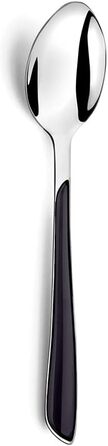Amefa ECLAT Cutlery Set Black Dinner Cutlery 24-piece for 6 people, Stainless Steel, Rust-proof, High-quality Plastic Handle Shells, Dishwasher-safe, Cutlery Set for 6 people, Camping Cutlery