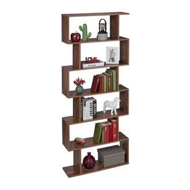 Relaxdays Tall Bookshelf Brown