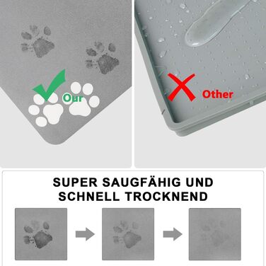 Підкладка під миску для собак та котів, нековзна, чорна 40x60 см. Швидковисихаюча, легко миється. Підкладка для годівниці для тварин