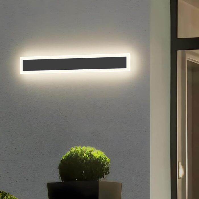 ЗТВЛІД LED вуличне освітлення настінне, 8W, IP65, 4000K, 40см, чорний колір, для саду, вілли, тераси