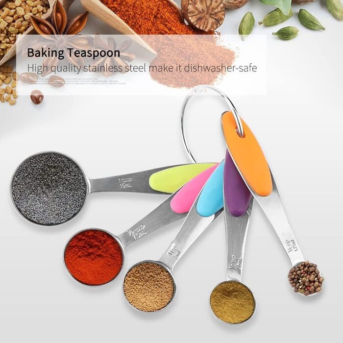 10-Piece Stainless Steel Measuring Cups with Thickened Silicone Handle, Multi-functional for Kitchen Cooking Baking