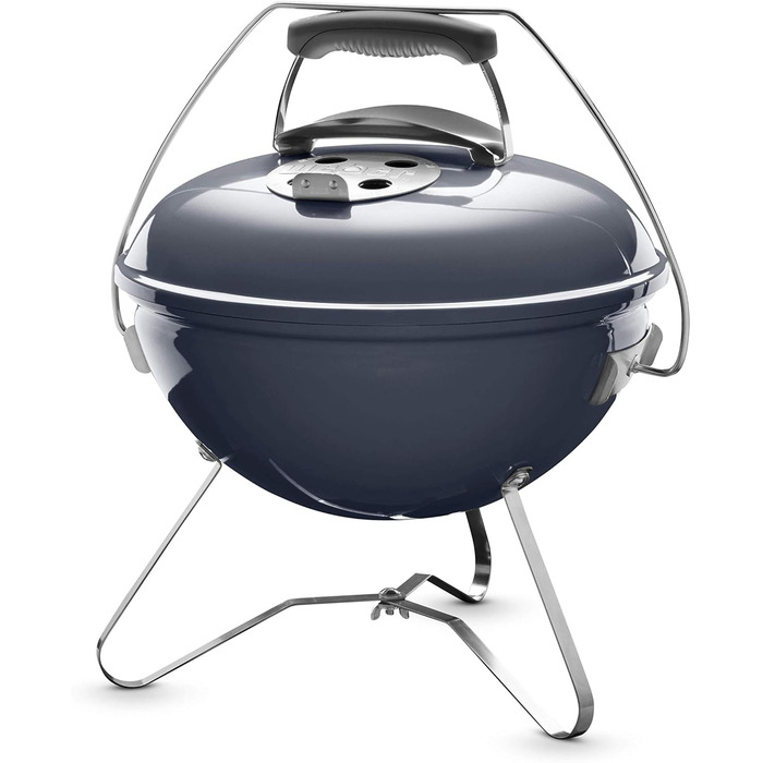 Вугільний гриль Weber Smokey Joe Premium, 37 см, портативний, емальований, Slate Blue