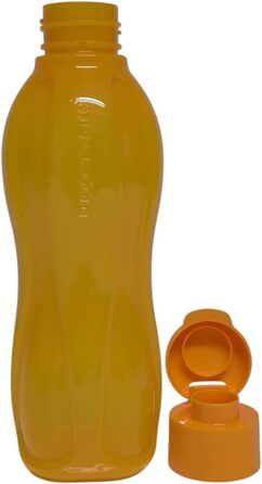 Tupperware to Go Eco 500ml Eco Easy Flip Top Water Bottle EcoEasy Bottle reusable 500 ml (blue turquoise) (Orange)