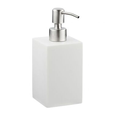 Relaxdays Stainless Steel Soap Dispenser with Pump, Square