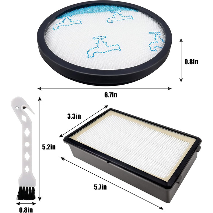 Набір фільтрів HEPA для пилососів Rowenta Compact Power XXL (RO4825EA, RO4871EA, RO4855EA, RO4881EA, RO48) - Замінник ZR78000