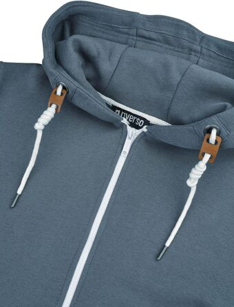 Чоловіча толстовка на блискавці з капюшоном riverso RIVThilo, Regular Fit, колір Turbid Blue, розмір 4XL