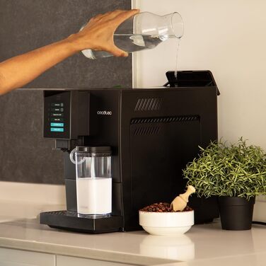 Кавомашина Cecotec Cremmaet Compactccino 1350 Вт, 19 бар, з автоматичним очищенням, вбудованим млином і Thermoblock, чорна