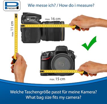 Чохол для камери Pedea Essex: DSLR/SLR/Mirrorless, з дощем. Розмір M, сірий
