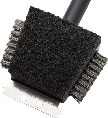 Cuisinart CCB-100 Grill Cleaning Brush with 3 Bristles (4-in-1 Grill Cleaning Brush with Stainless Steel Wire Bristles)
