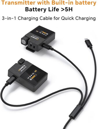 COMICA BoomX-DUC2: Бездротовий мікрофон для смартфона та ноутбука (USB-C) - ідеальний для влогів, подкастів та стрімінгу