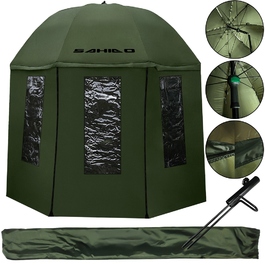 Рибальська парасолька Sahido Fishing Full Shield, 230 см, водонепроникна, з регулюванням