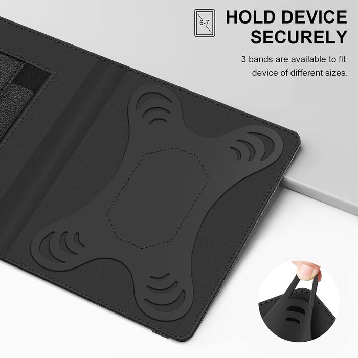 Чохол Fintie для електронних книг 6-7 дюймів з підставкою та петлею, сумісний з Kindle Paperwhite/Kindle Colorsoft Signature Edition 2024, чорний