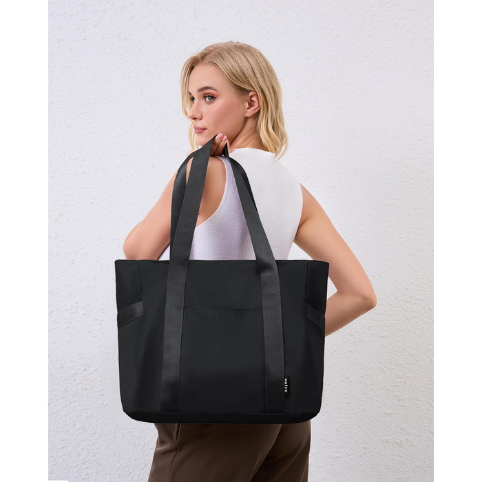 Women's Laptop Bag, Waterproof Shoulder Bag with 16-inch Computer Compartment for Work, School, Travel, Violet