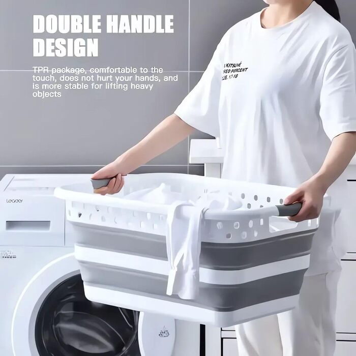 Складний кошик для білизни König Design, 2 шт., 41 л, універсальний, багаторазовий, для прання та зберігання