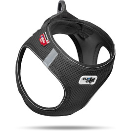 Шлейка для собак з кільцем D-Ring, чорна, розмір M, mit curli