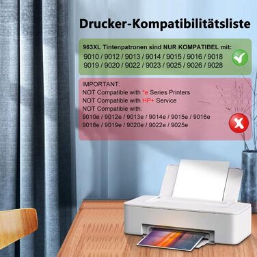 Комплект картриджів 963XL сумісні з HP OfficeJet Pro 9010, 9012, 9013, 9014, 9015, 9016, 9018, 9019, 9020, 9022, 9023, 9025, 9026 (Чорний, Блакитний, Пурпуровий, Жовтий)