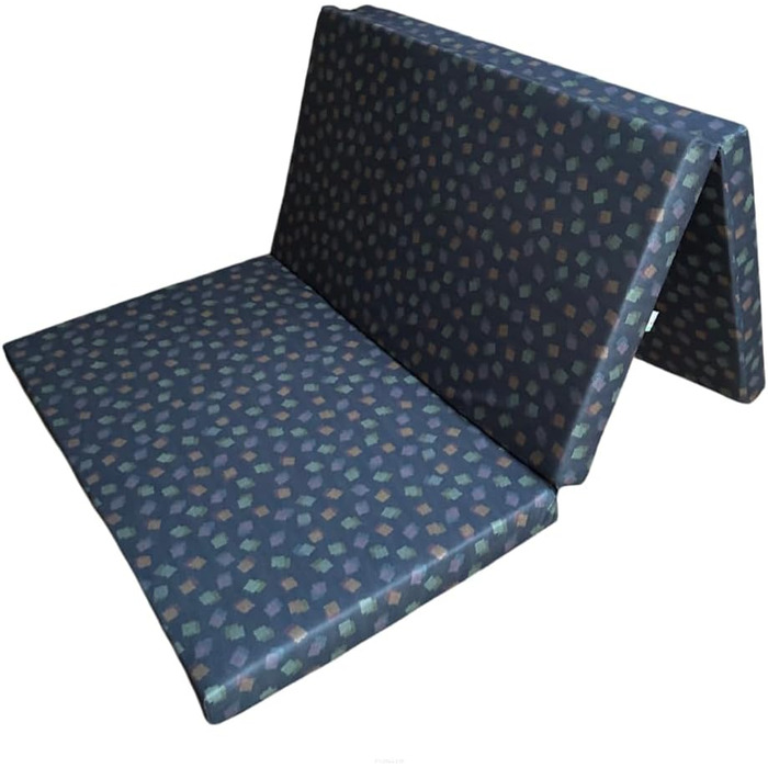 Складаний матрац-гостьове ліжко FORTISLINE 195x80x9 см, синій, футон, пуф