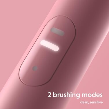 Електрична зубна щітка Ordo Sonic Lite: 35 000 імпульсів/хв, 2 режими, USB-C, водонепроникна, акумулятор до 5 тижнів, таймер, для дорослих (квітково-рожевий)