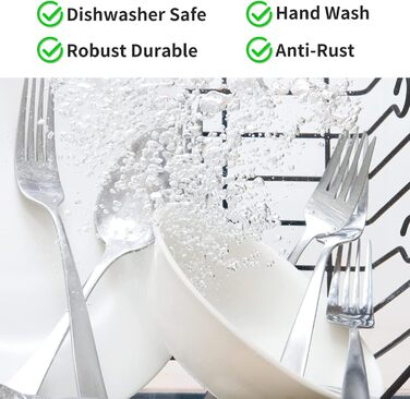 Набір столових приборів Aoeeppa на 6 осіб (30 предметів), нержавіюча сталь, дзеркальна поліровка, для дому, кухні, ресторану, придатний для миття в посудомийній машині (сріблястий)