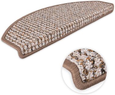 Ступінчасті килимки Kettelservice-Metzker Gera (світло-коричневі, 15 шт.) - для сходів