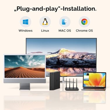Док-станція для жорстких дисків UGREEN Dual Bay USB 3.0 5Gbps з функцією офлайн-клонування