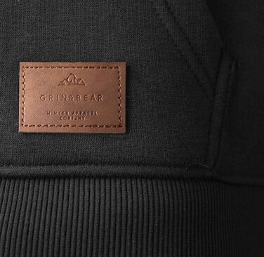 Чоловіча толстовка з капюшоном Grin&Bear | З флісовою підкладкою | GEC490 L Чорний