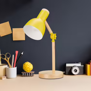 Relaxdays Adjustable Wooden Desk Lamp