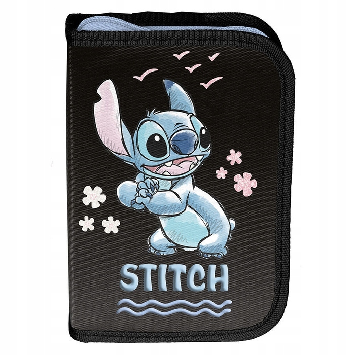 Великий багатокамерний шкільний рюкзак Paso Lilo & Stitch, чорний з синім