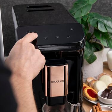 Автоматична кавомашина Cecotec Cremmaet Macchia Black Rose, 1350 Вт, 19 бар, з термоблоком і вбудованим млином, автоматичне очищення