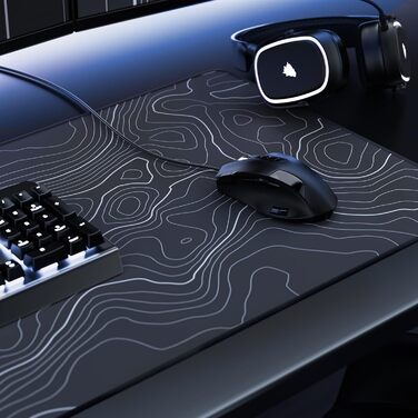 Килимок для миші TITANWOLF XXL 900x400mm - великий, покращена точність та швидкість, топографія