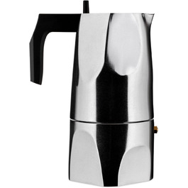 Еспресо-машина Alessi MT18/6 Ossidiana, нержавіюча сталь, алюміній, 8 x 23.5 x 11.5 см