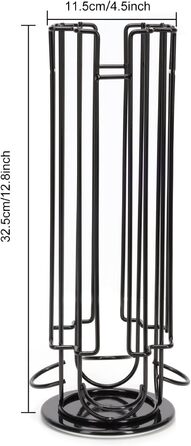 Тримач для капсул кави Dolce Gusto SYSYLY DG24 – чорний, на 24 капсули, обертається, з неслизькою основою