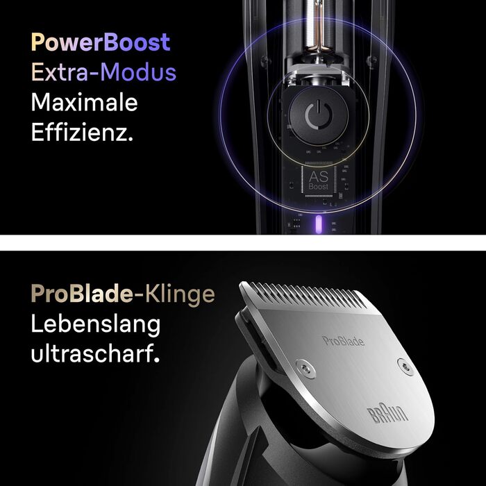Триммер для бороди Braun Series 9 BT9565: професійний набір 14 насадок, титанове лезо, акумулятор до 180 хв, водонепроникний, 52 налаштування довжини