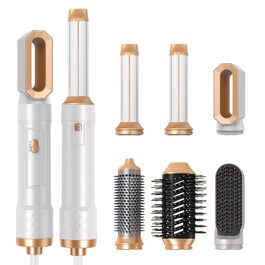 Airstyler 6 в 1: Фен-щітка, Іонний стайлер, Набір для волосся, 1000W, Білий