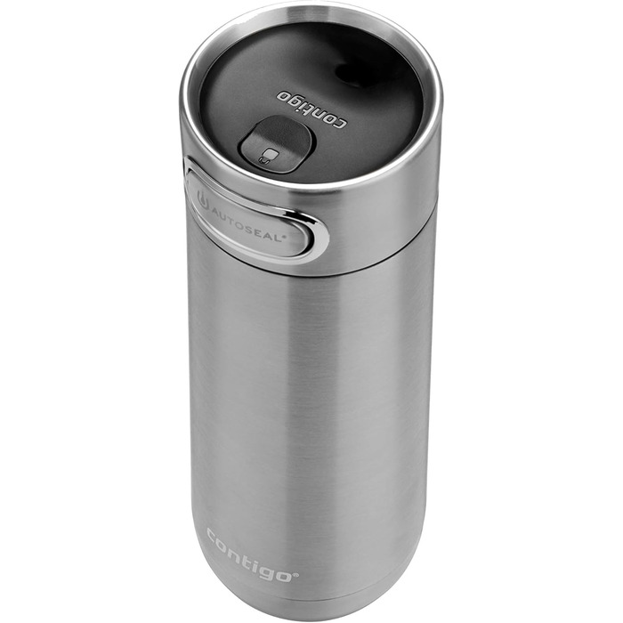 Термокружка Contigo Luxe Autoseal з нержавіючої сталі, 360 мл, виготовлена з BPA-free матеріалів, з невеликим отвором, не протікає, для кави з собою, можна мити в посудомийній машині