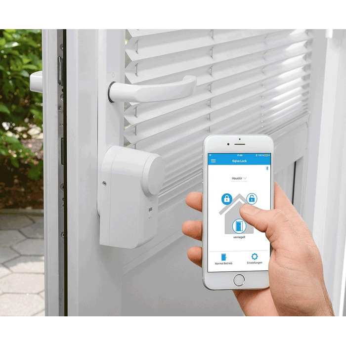 Розумний дверний замок eqiva Bluetooth Smart, білий, 142950A0, 5.6x5.2x11.4 см