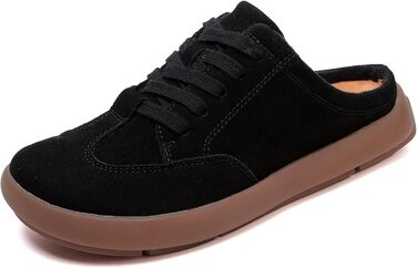 Тапочки жіночі UBFEN, теплі мюлі, плюшеві, з антиковзким покриттям, чорні, 42 EU