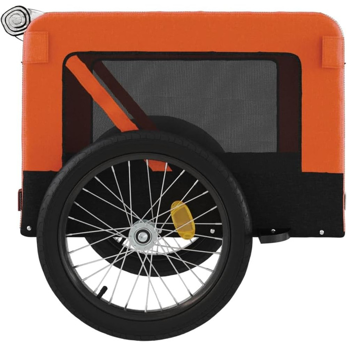 Причіп для велосипеда VidaXL для собак, 68.5 x 135 x 73.5 см, помаранчевий