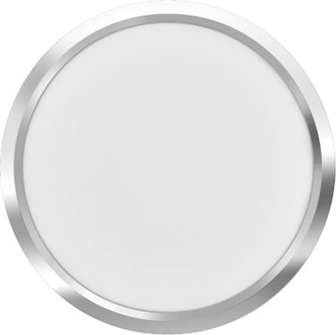 LEDVANCE Smart LED Bathroom Lamp white, 1200LM, 3000-6500K, 300mm x 70mm, IP44, Orbis Bath Bathroom Light with Wifi Technology, dimmable, controllable via app and voice assistants (Chrome, 30cm, Disc)