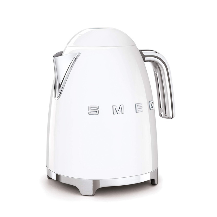 Електричний чайник Smeg KLF03WHEU 1.7л, 2400Вт, з фільтром від накипу та системою Soft-Opening, білий