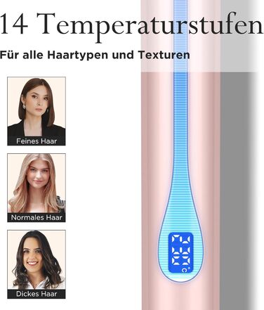 Випрямляч для волосся PARWIN PRO BEAUTY 2 в 1 з інфрачервоною та іонною технологією, 14 температурних режимів, рожевий
