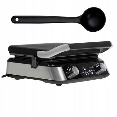 Вафельниця Adler AD 3084, 2400 Вт, LCD-дисплей, 5 програм, чорна