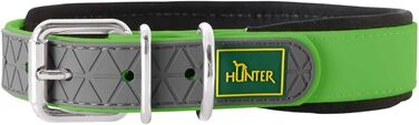 Нашийник для собак HUNTER CONVENIENCE COMFORT, зелений, 35 см: неопренова підкладка, водостійкий, зручний у догляді