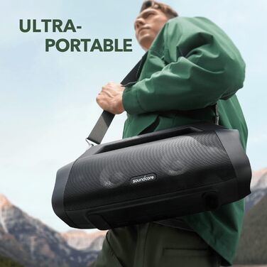Anker Soundcore Motion Boom Plus: Портативна Bluetooth колонка 80 Вт, IP67, 20 годин, з налаштуваннями еквалайзера (Відновлено)