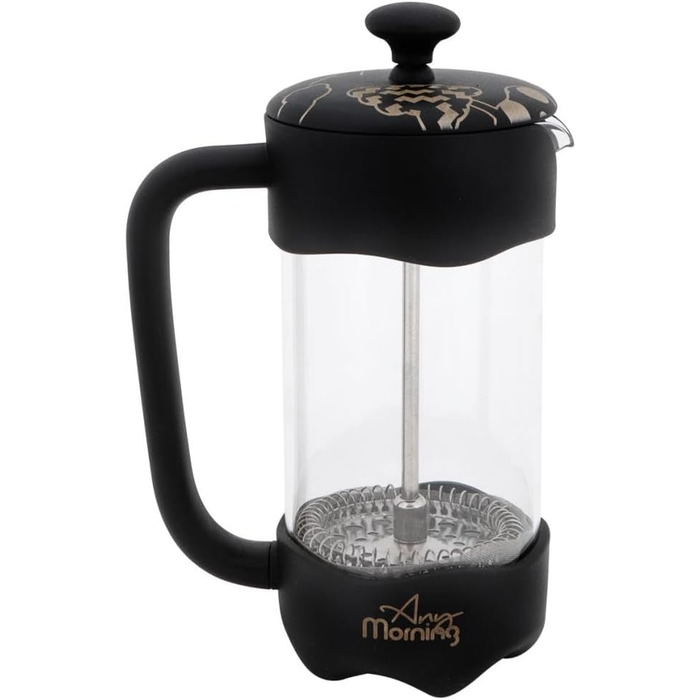 French Press Any Morning: кавоварка френч-прес з нержавіючої сталі та скла, 600/350 мл