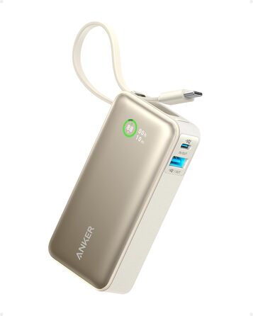 Powerbank Anker Nano 10000mAh з USB-C кабелем, PD 30W, 1xUSB-C, 1xUSB-A, для iPhone, MacBook, Galaxy, iPad, AirPods