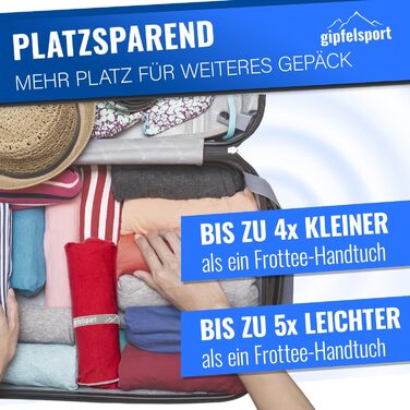 Набір мікрофібрових рушників Gipfelsport для сауни, фітнесу, спорту та пляжу. Розміри: S (80x40 см), M (110x50 см). Колір: червоний