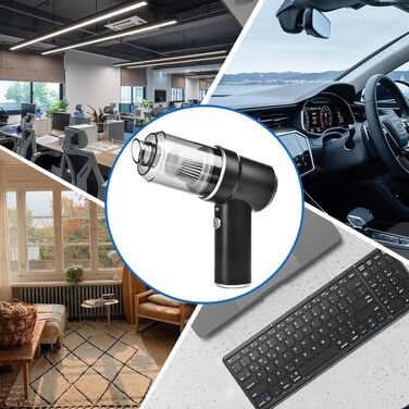 Бездротовий ручний пилосос Fivtsme 9000Pa для авто, сухого та вологого прибирання, портативний акумуляторний міні-пилосос 3-в-1 для клавіатури та машини