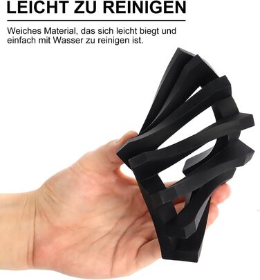 Набір з 2 силіконових мильниць AstraLoom з самостійним зливом, легко чистяться, неслизькі та міцні, для ванної кімнати, кухні, мила (Чорний)